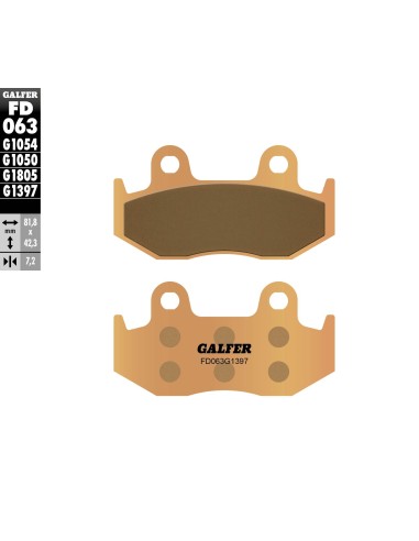 pastillas de freno moto galfer sinter quad fd063g1