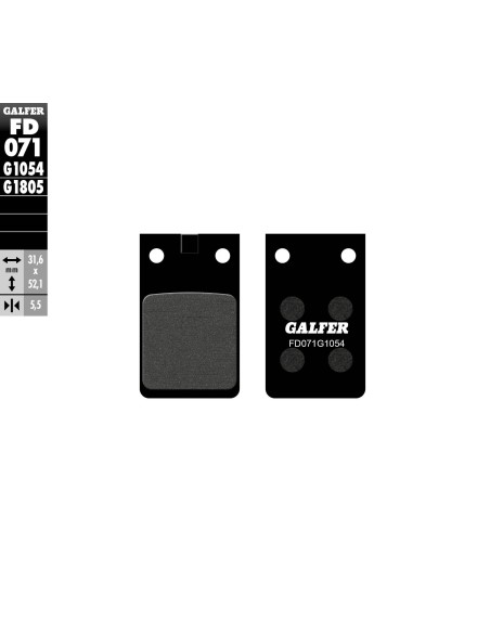 pastillas de freno moto galfer semi metal fd071g10