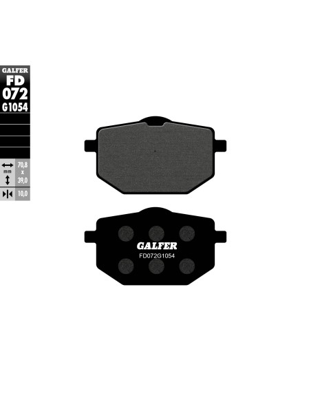 pastillas de freno moto galfer semi metal fd072g10