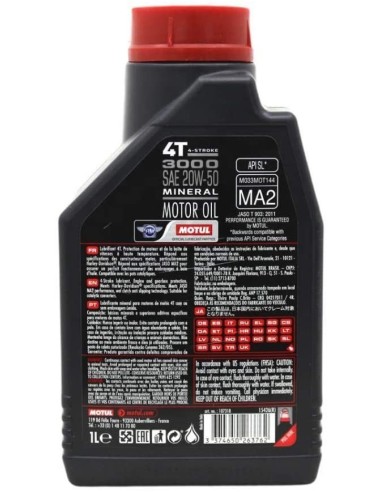 aceite motul 3000 20w50 4t 1l 107318