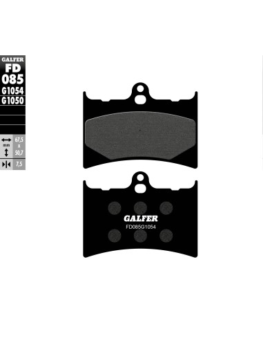 pastillas de freno moto galfer semi metal fd085g10
