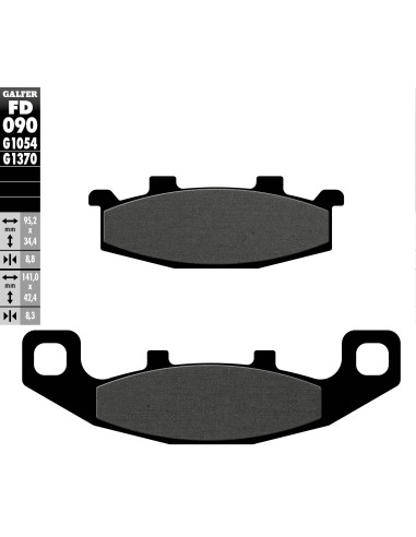 pastillas de freno moto galfer semi metal fd090g10
