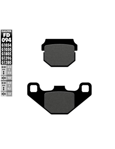 pastillas de freno moto galfer trial top fd094g180
