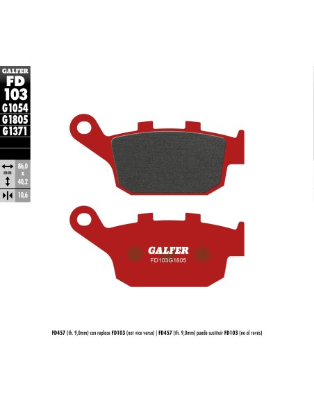 pastillas de freno moto galfer trial top fd103g180