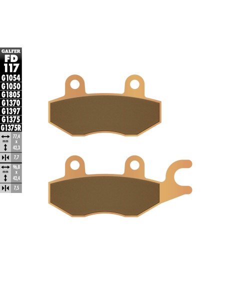 pastillas de freno moto galfer sinter street fd117