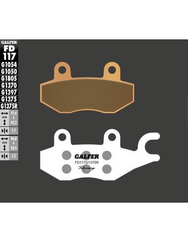 pastillas de freno moto galfer sinter sport r fd11