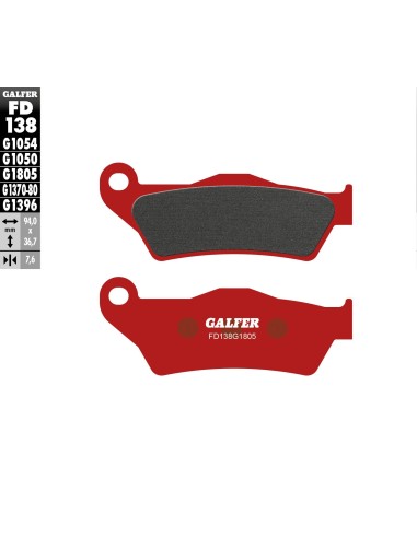pastillas de freno moto galfer trial top fd138g180