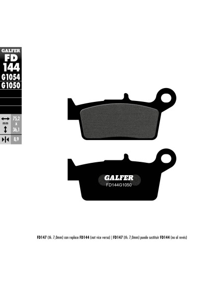 pastillas de freno moto galfer scooter fd144g1050