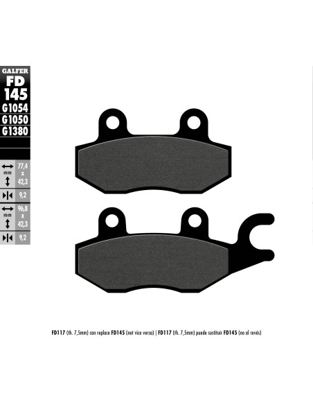 pastillas de freno moto galfer scooter fd145g1050