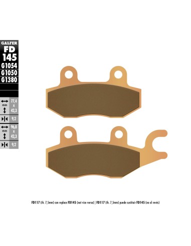 pastillas de freno moto galfer scooter fd145g1380