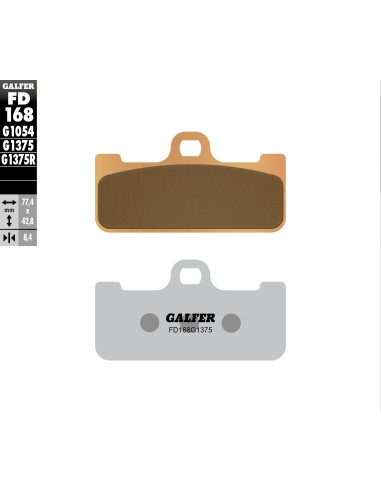 pastillas de freno moto galder sinter sport fd168g