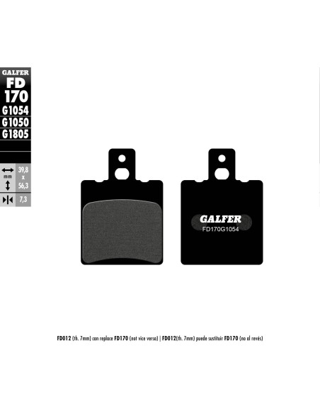 pastillas de freno moto galfer semi metal fd170g10