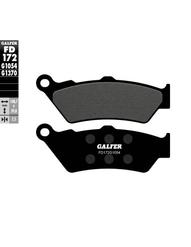 pastillas de freno moto galfer semi metal fd172g10