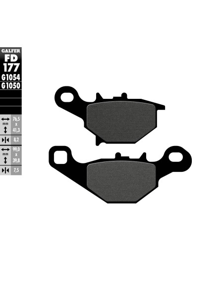 pastillas de freno moto galfer semi metal fd177g10