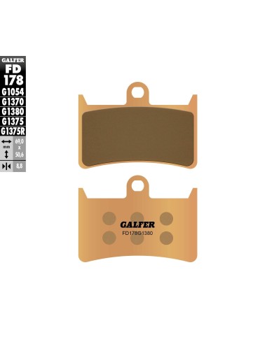 pastillas de freno moto galfer scooter fd178g1380