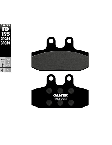 pastillas de freno moto galfer semi metal fd195g10