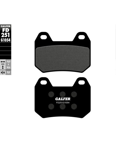 pastillas de freno moto galfer semi metal fd251g10