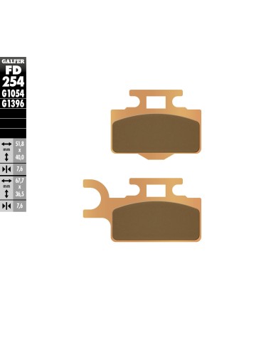 pastillas de freno moto galfer sinter offroad fd25
