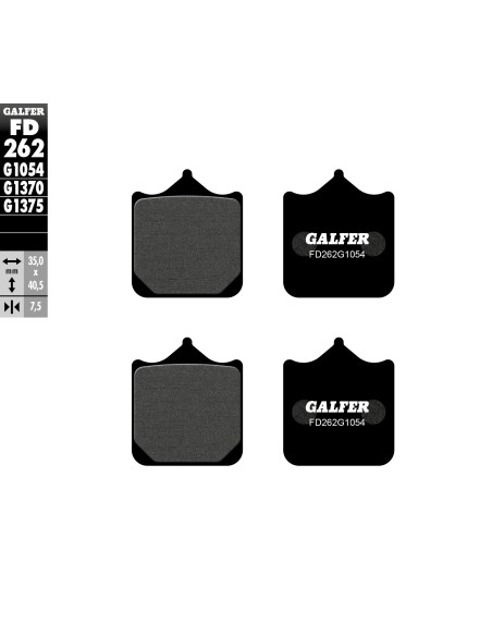 pastillas de freno moto galfer semi metal fd262g10