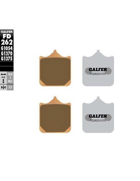 pastillas de freno moto galder sinter sport fd262g