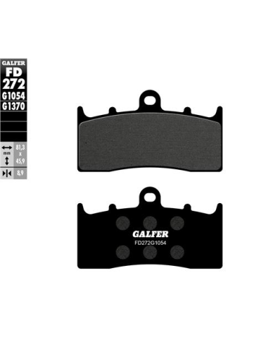 pastillas de freno moto galfer semi metal fd272g10