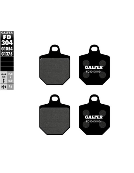 pastillas de freno moto galfer semi metal fd304g10