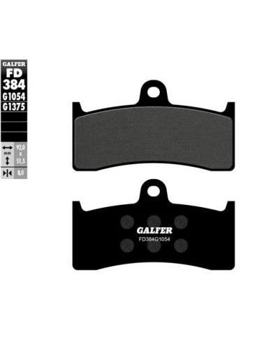 pastillas de freno moto galfer semi metal fd384g10