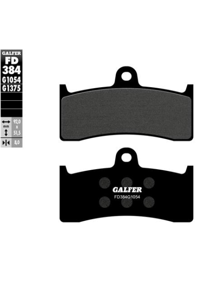 pastillas de freno moto galfer semi metal fd384g10