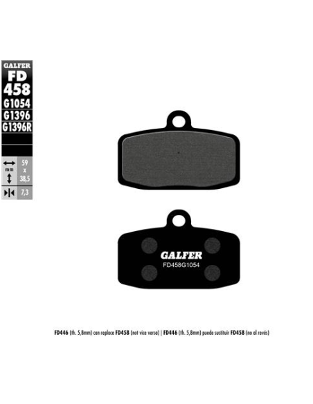 pastillas de freno moto galfer semi metal fd458g10