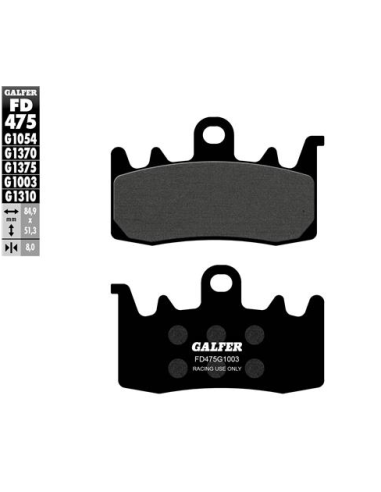 pastillas de freno moto galfer semi metal fd475g10