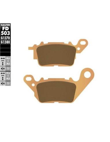 pastillas de freno moto galfer sinter street fd503