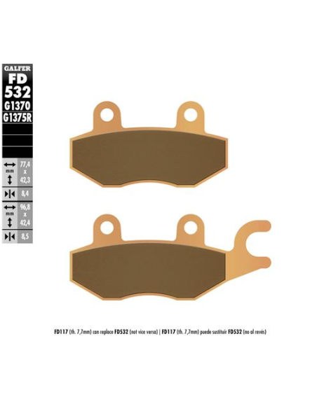 pastillas de freno moto galfer sinter street fd532