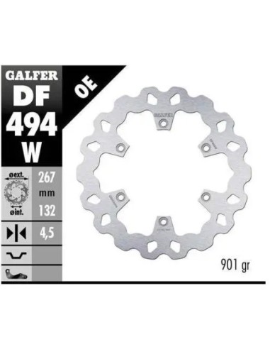 kit freno oversize galfer kg4743fs yamaha t max 500 2008 wave 320 mm delantero trasero