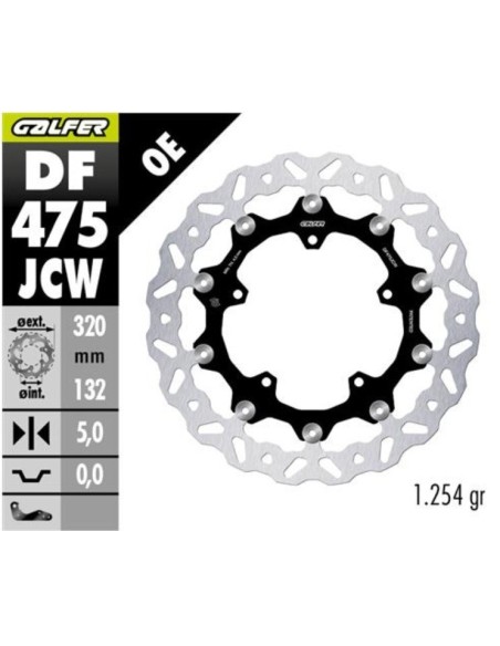 kit freno delantero oversize galfer kg4982fs yamaha t max 530 560 wave 320 mm