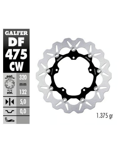 kit freno galfer kg4983fs yamaha t max 530 560 wave 320 mm delantero trasero