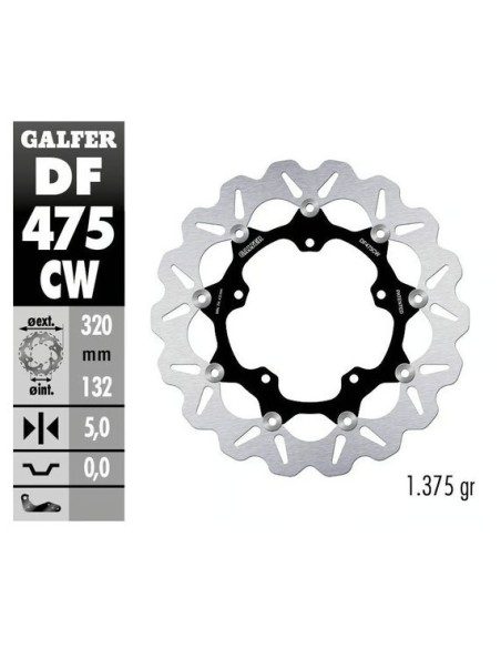 kit freno galfer kg4983fs yamaha t max 530 560 wave 320 mm delantero trasero