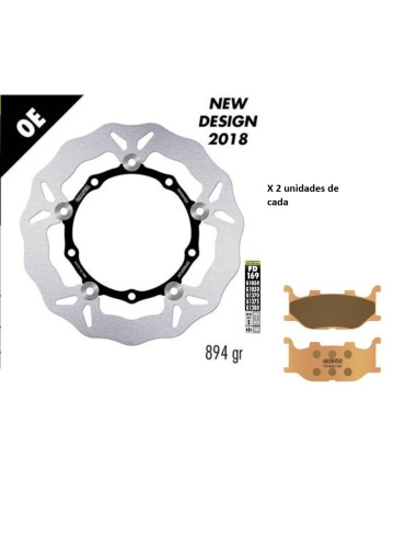 kit freno delantero basic galfer kg5032f yamaha t max 500 2004 2007 discos wave