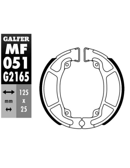 zapatas de freno galfer mf051g2165