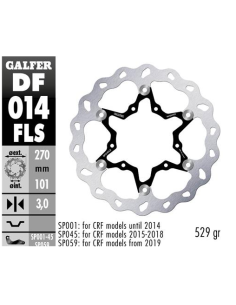 disco freno moto galfer wave flotante 270x3mm df01
