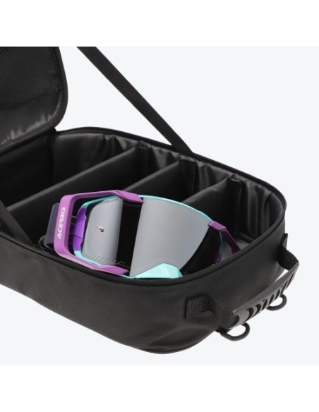 bolsa para gafas acerbis 0027572 090 negra para 4 mascaras off road