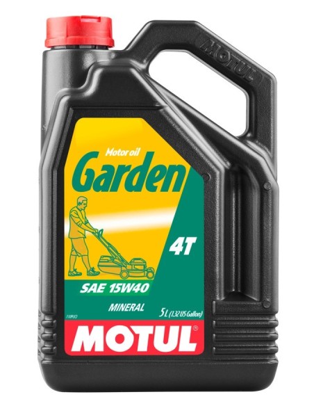 aceite para maquinaria de jardineria motul garden 15w40 4t 101312 5l