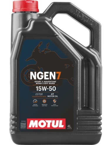 aceite para moto 4t motul ngen 7 111825 sae 15w 50 4 l