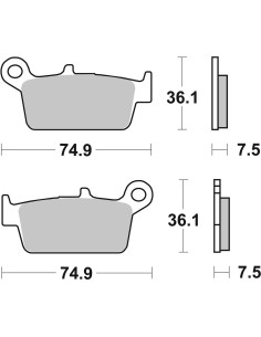 pastillas de freno moto brembo genuinas 07010 2