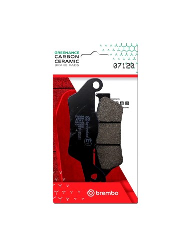 pastillas de freno moto brembo 07120 carbono ceramicas delanteras