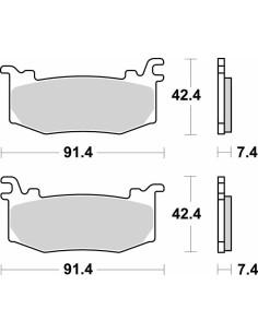 pastillas de freno moto brembo 07bb44sr delanteras sinterizadas