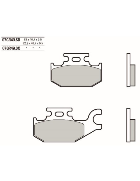 pastillas de freno moto brembo sinterizadas 07gr49sx