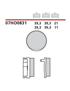 pastillas de freno moto brembo genuinas 07ho0831
