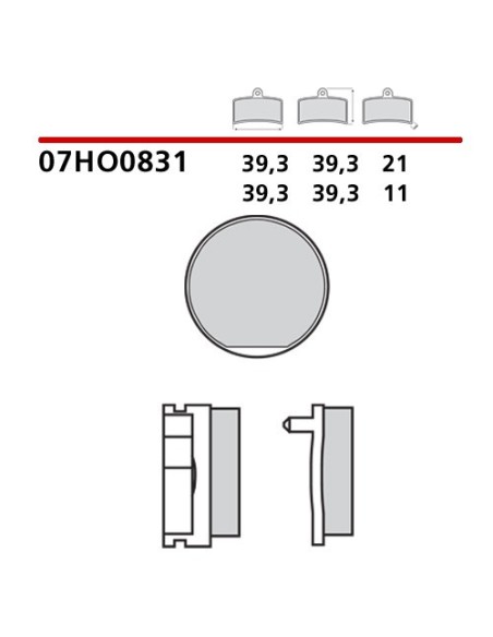 pastillas de freno moto brembo genuinas 07ho0831