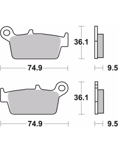 pastillas de freno moto brembo genuinas 07ho2608 2