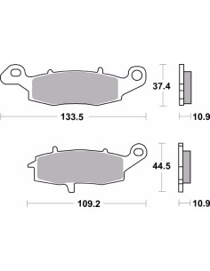 pastillas de freno moto brembo sinterizadas 07ka15sp 2